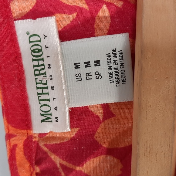 MOTHERHOOD MATERNITY PINK/ORANGE FLORAL DRESS SZ M. - Picture 4 of 10